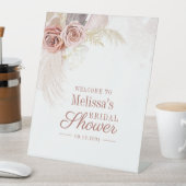 Pampas Grass Terracotta Brautparty Willkommen Sockelschild (In Situ)