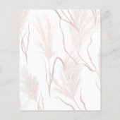 Pampas Grass Terracotta Bridal Dusche Einladung (Rückseite)