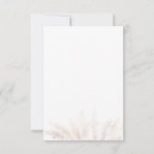 Pampas Grass Terracotta Bridal Dusche Einladung (Rückseite)