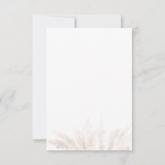 Pampas Grass Terracotta Bridal Dusche Einladung (Rückseite)