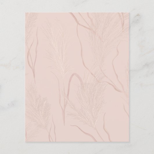 Pampas Grass Terracotta Bridal Dusche Einladung (Rückseite)