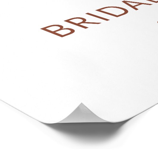 Pampas Grass Terracotta Bridal Party Willkommen Poster (Ecke)