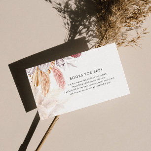 Pampas Grass Terracotta Bücher für Babydusche Begleitkarte