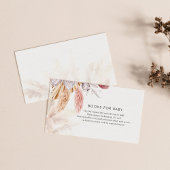 Pampas Grass Terracotta Bücher für Babydusche Begleitkarte