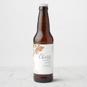 Pampas Grass Terracotta Cheers Polterabend Bierflaschenetikett (Vorderseite)