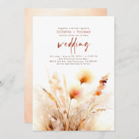 Pampas Grass Terracotta Floral Boho Hochzeit im He