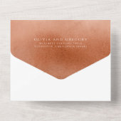 Pampas Grass Terracotta Floral Boho Wedding All In One Einladung (Rückseite)