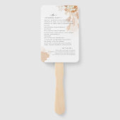 Pampas Grass Terracotta Foliage Wedage Program Fächer (Rückseite)