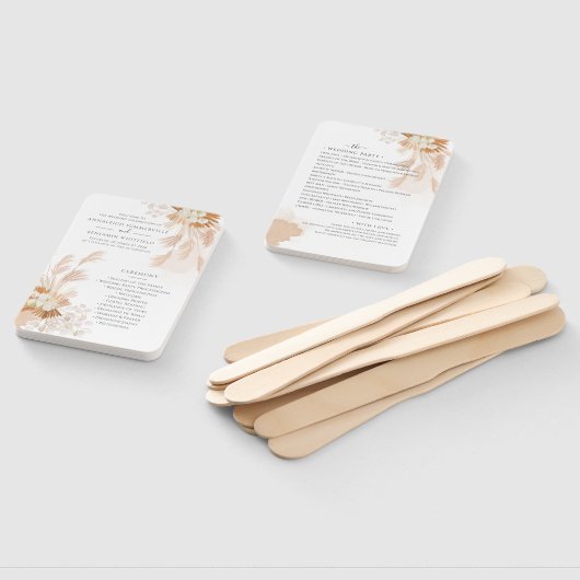 Pampas Grass Terracotta Foliage Wedage Program Fächer (Non-assembled)