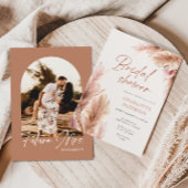 Pampas Grass Terracotta Fotografie Brautparty Einladung