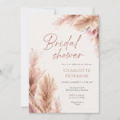 Pampas Grass Terracotta Fotografie Brautparty Einladung (Vorderseite)