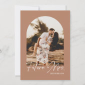 Pampas Grass Terracotta Fotografie Brautparty Einladung (Rückseite)