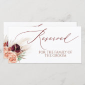 Pampas Grass Terracotta Hochzeit vorbehalten (Vorne/Hinten)