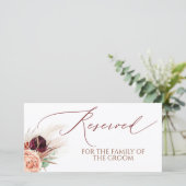 Pampas Grass Terracotta Hochzeit vorbehalten (Stehend Vorderseite)