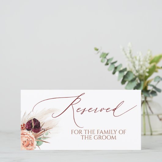 Pampas Grass Terracotta Hochzeit vorbehalten (Stehend Vorderseite)