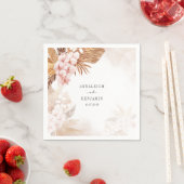 Pampas Grass Terracotta Hochzeitspapier Serviette (Beispiel)