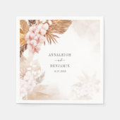 Pampas Grass Terracotta Hochzeitspapier Serviette (Vorderseite)