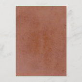 Pampas Grass Terracotta Hochzeitsstimmung Begleitkarte (Rückseite)