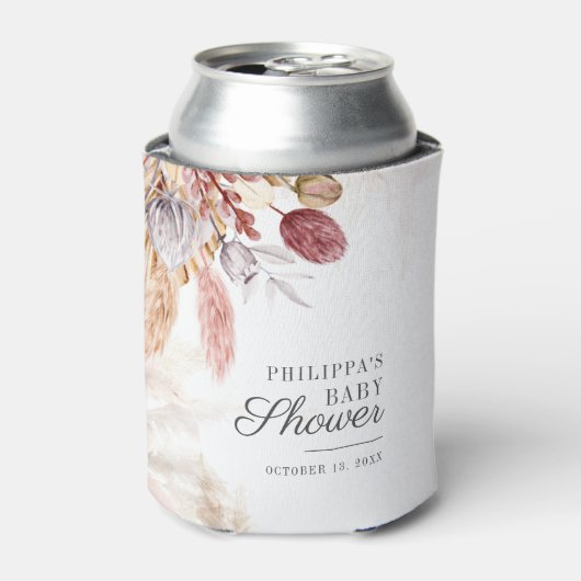 Pampas Grass Terracotta Kinderdusche Dosenkühler (Kanne Vorderseite)