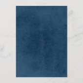 Pampas Grass Terracotta Navy Blue Wedding Details Begleitkarte (Rückseite)