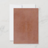 Pampas Grass Terracotta Orange Floral Wedding RSVP Karte (Rückseite)