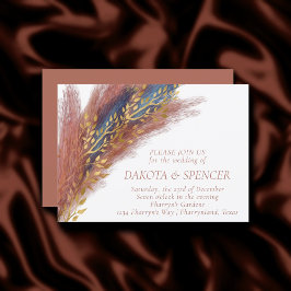 Pampas Grass | Terracotta Paprika Blue Wildblume Einladung