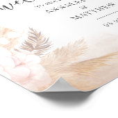 Pampas Grass Terracotta Poster (Ecke)