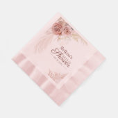 Pampas Grass Terracotta Rosa Brautparty Serviette (Ecke)