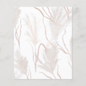 Pampas Grass Terracotta Save the Date Flyer (Hinten)