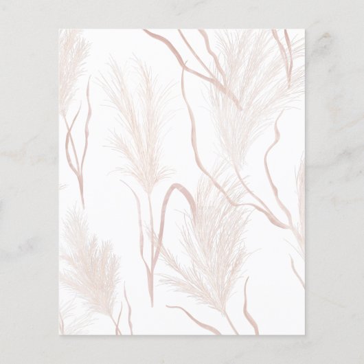 Pampas Grass Terracotta Save the Date Flyer (Hinten)