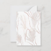 Pampas Grass Terracotta Save the Date Mitteilungskarte (Rückseite)