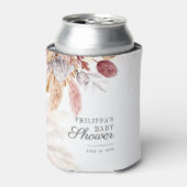 Pampas Grass Terracotta Script Baby Dusche Dosenkühler (Kanne Vorderseite)