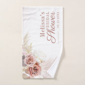 Pampas Grass Terracotta Script Brautparty Handtuch (Handtuch)
