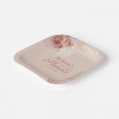 Pampas Grass Terracotta Script Brautparty Pappteller (Gewinkelt)