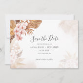 Pampas Grass Terracotta Skript Botanisch Save The Date (Vorderseite)