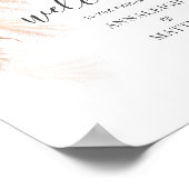 Pampas Grass Terracotta Skript Minimalistische Hoc Poster (Ecke)