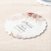 Pampas Grass Terracotta Tan Brautparty Untersetzer (angewinkelt)