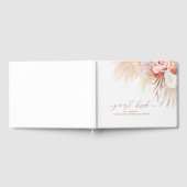 Pampas Grass Terracotta Wedding Guest Book Gästebuch (Voll)
