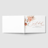Pampas Grass Terracotta Wedding Guest Book Gästebuch (Voll)