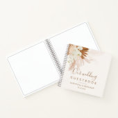 Pampas Grass Terracotta Wedding Guest Book Notizblock (Innenseite)