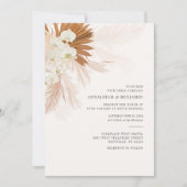 Pampas Grass Terracotta Wüste Fall Wedding Einladung (Vorderseite)