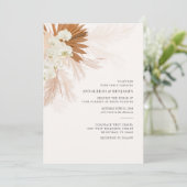 Pampas Grass Terracotta Wüste Fall Wedding Einladung (Stehend Vorderseite)