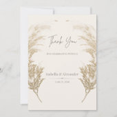 Pampas Grass Thank You Card Einladung (Vorderseite)