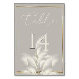 Pampas Grass Tischnummer