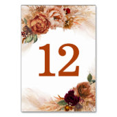 Pampas Grass Tischnummer (Vorderseite)