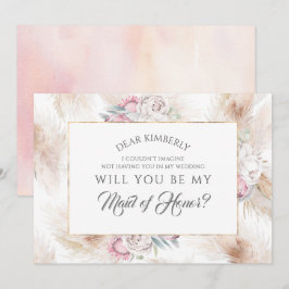 Pampas Grass Trauzeugin / Vorschlag von Bridesmaid Einladung