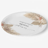 Pampas Grass Trockenes Palm Brautparty Pappteller (Schrägansicht)