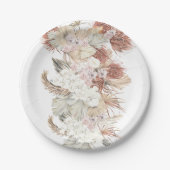 Pampas Grass Tropical Dschungel Pappteller (Vorderseite)