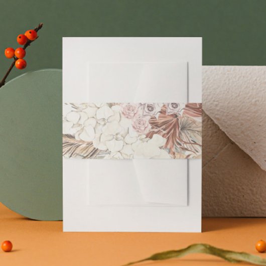 Pampas Grass Tropical Dschungel Wedding Einladungsbanderole