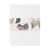 Pampas Grass Tropical Jungle Floral Wedding Einladungsbanderole (Rückseitenbeispiel)